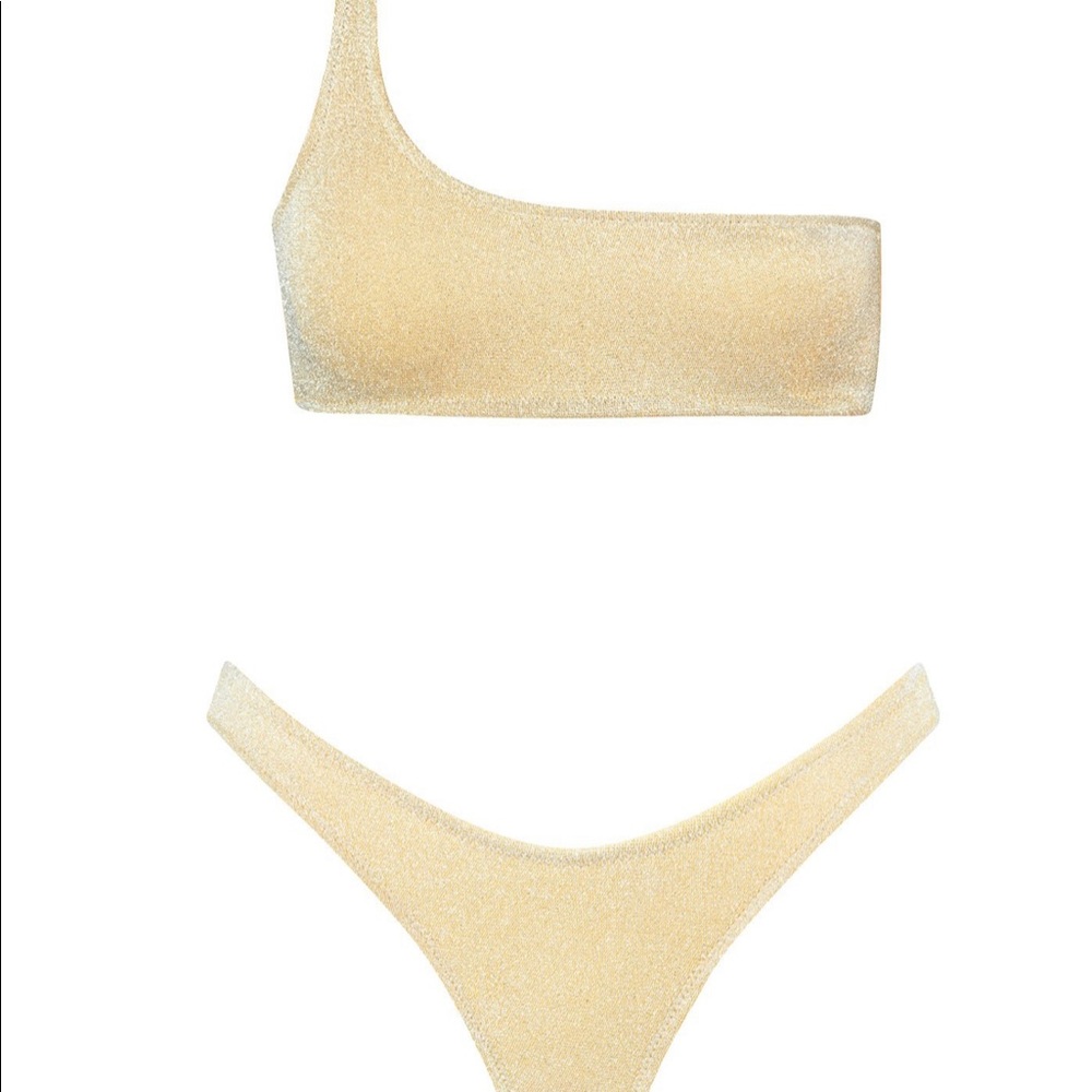 Triangle one shoulder bikini